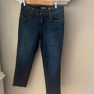 Sonoma Women's Dark Blue Ankle Jeans